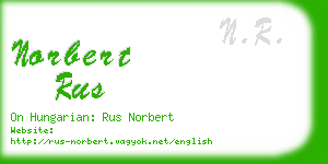 norbert rus business card